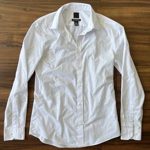 H&M Button Down Front White Collared Shirt (Unisex)